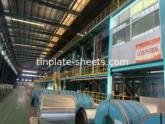 1.5-1.85MT ইলেক্ট্রোলাইটিক টিন প্লেট কয়েল T2/T2.5/T3/T4/T5/DR8/DR9 টেম্পার টাইপ