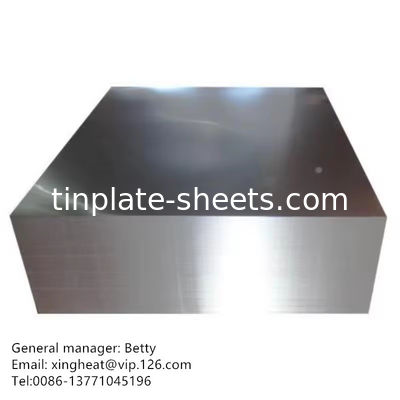 উচ্চ পারফরম্যান্স T2-T5 MR SPCC TFS স্টিল শীট 100% পুনর্ব্যবহারযোগ্যতা 2.0/2.0