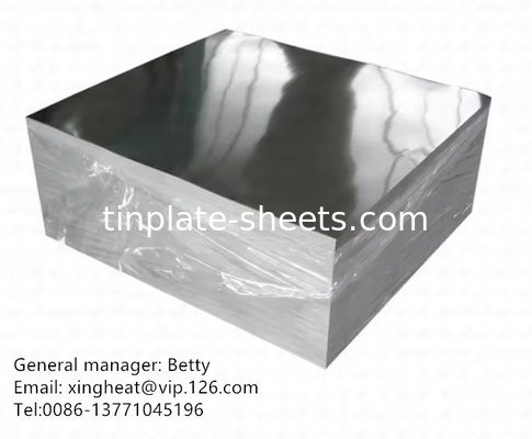 OEM ভাল মুদ্রণযোগ্যতা টিন মুক্ত ইস্পাত শীট জারা প্রতিরোধী T3 T4 T5