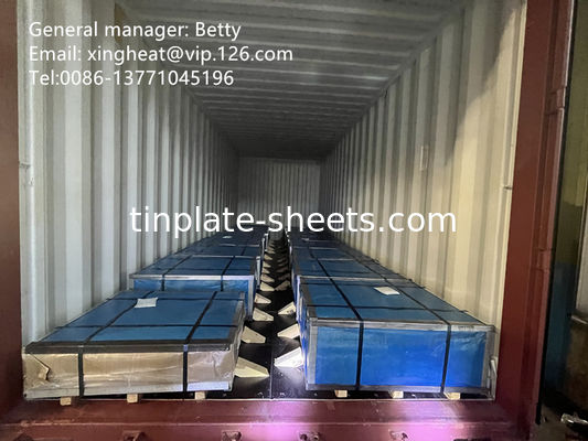 ভাল মানের টিনপ্লেট শীট প্যাকেজিং ক্যান JIS G3303 স্ট্যান্ডার্ড DR8 T4 T3 T2.5 2.8/2.8 পাথর শেষ