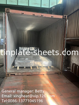 টিনপ্লেট ইস্পাত শীট তৈরীর ক্যান 600mm-990mm প্রশস্ততা অ্যান্টি-কোরোশন T3-T5