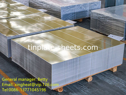 BA/CA অ্যানিলড টিন প্লেট শীট ধাতু 0.13mm-0.48mm বেধ