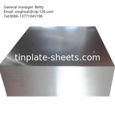 JIS G3303 EN10202 এবং ASTM624 স্ট্যান্ডার্ড টিনপ্লেট শীটগুলি রাসায়নিক এবং খাদ্য ক্যানগুলির জন্য মিল কাটতে