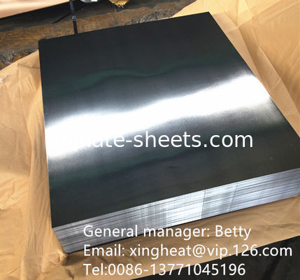 ক্রোমিয়াম লেপ টিন মুক্ত ইস্পাত শীট 0.17mm - 0.48mm কাস্টমাইজড