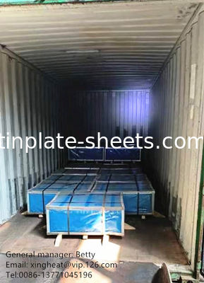 নমনীয় অর্থ প্রদানের শর্তাবলী রাসায়নিক ও খাদ্য ক্যানের জন্য টিনপ্লেট শীট L/C T/T DP ক্রেতাদের জন্য সুবিধাজনক