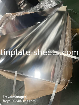 T3 T2.5 T5 DR8 2.8/2.8 প্যাকেজিং ক্যানের জন্য স্টোন ফিনিস টিনপ্লেট শীট JIS G3303 স্ট্যান্ডার্ড