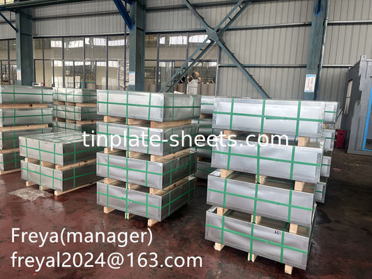 T3 T2.5 T5 DR8 2.8/2.8 প্যাকেজিং ক্যানের জন্য স্টোন ফিনিস টিনপ্লেট শীট JIS G3303 স্ট্যান্ডার্ড