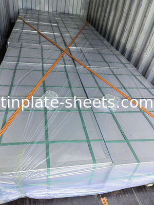 T3 T2.5 T5 DR8 2.8/2.8 প্যাকেজিং ক্যানের জন্য স্টোন ফিনিস টিনপ্লেট শীট JIS G3303 স্ট্যান্ডার্ড
