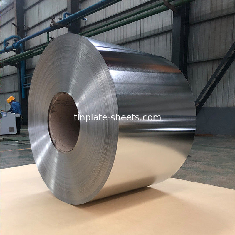 প্রস্থ 512-980mm প্রধান ইলেক্ট্রোলাইটিক টিনপ্লেট উচ্চ জারা প্রতিরোধের টিনপ্লেট মিল কারখানা 2.8/2.8