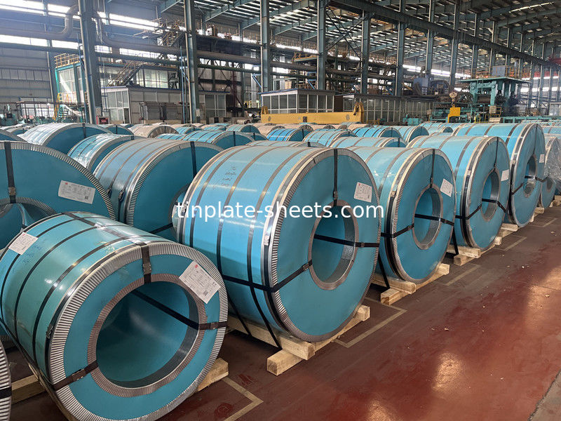 প্রস্থ 512-980mm T4 T5 DR8 প্রধান ইলেক্ট্রোলাইটিক টিনপ্লেট উচ্চ জারা প্রতিরোধের