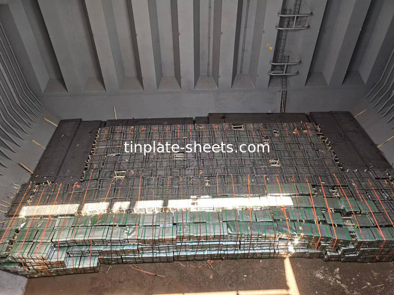প্যাকেজিং ক্যানের জন্য টিনের শীট JIS G3303 স্ট্যান্ডার্ড T3 T4 DR8 STONE FINISH ইলেক্ট্রোলাইটিক টিনের শীট