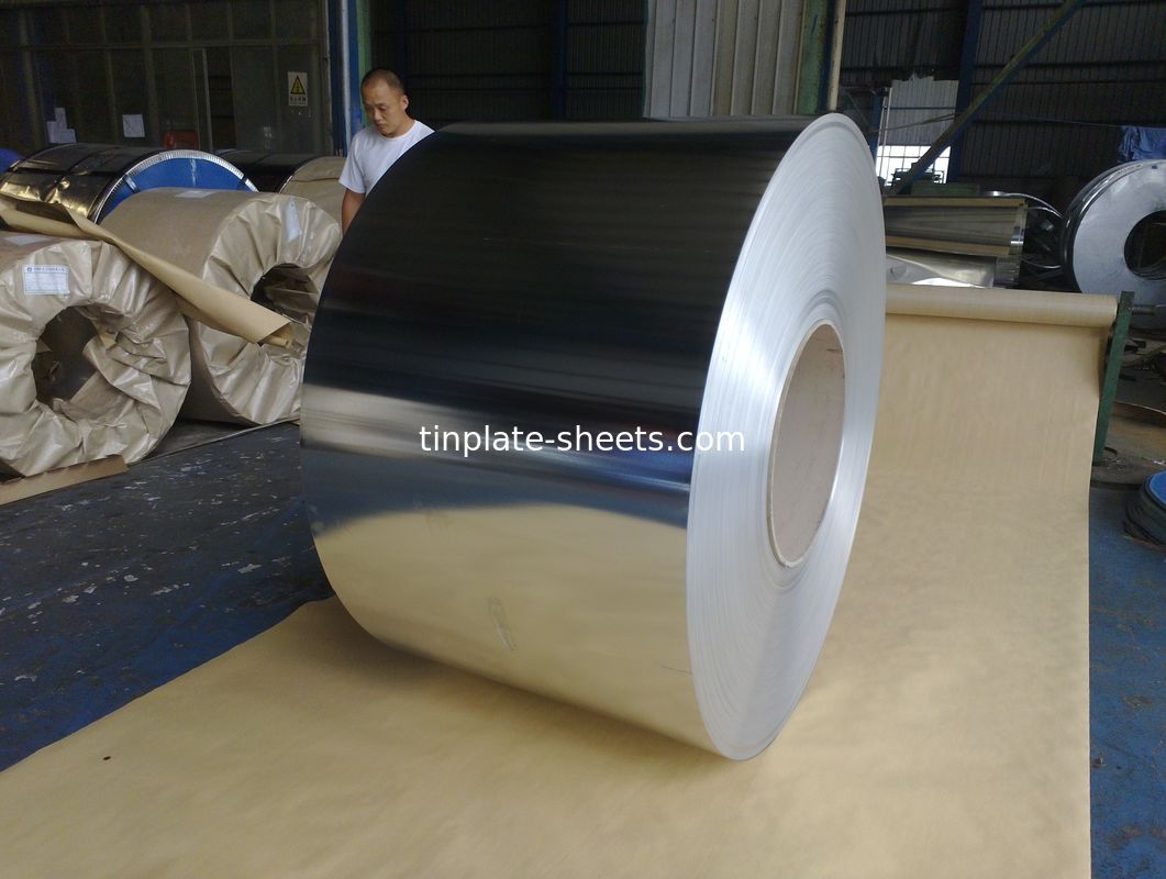 প্যাকেজিং ক্যান JIS G3303 স্ট্যান্ডার্ড T3 T4 T5 DR8 2.8/2.8 পাথর সমাপ্তি ইলেক্ট্রোলাইটিক টিন প্লেট শীট
