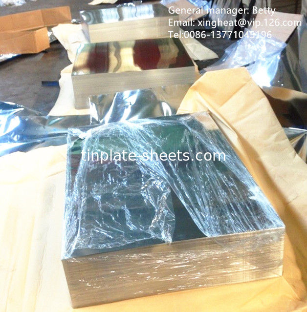 ভাল মানের টিনপ্লেট প্যাকেজ 2.8/2.8 টিনপ্লেট মিল কারখানা প্রস্তুতকারক T4 T5 DR8 DR9