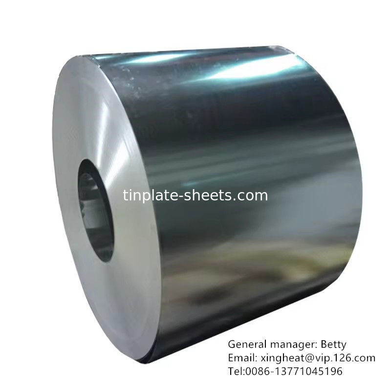 উজ্জ্বল পৃষ্ঠ সমাপ্ত টিন মুক্ত ইস্পাত coils 600mm-1160mm কাটা দৈর্ঘ্য 2.8/28