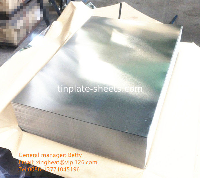 0.13-0.48mm বেধ বিভিন্ন অ্যাপ্লিকেশন জন্য উপযুক্ত টিন প্লেট শীট T3 T4