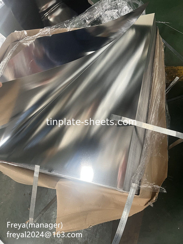 কাস্টমাইজড 6 রঙের মুদ্রিত টিনপ্লেট স্টিল শীট আয়তক্ষেত্রাকার আকৃতি T2।5