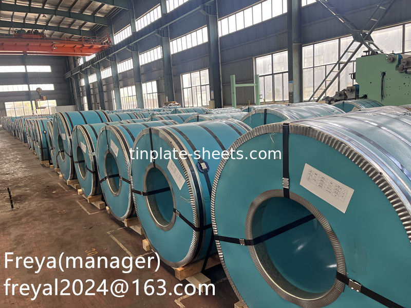 T3 T2.5 DR8 2.8/2.8 প্যাকেজিং ক্যানের জন্য স্টোন ফিনিস টিনপ্লেট শীট JIS G3303 স্ট্যান্ডার্ড