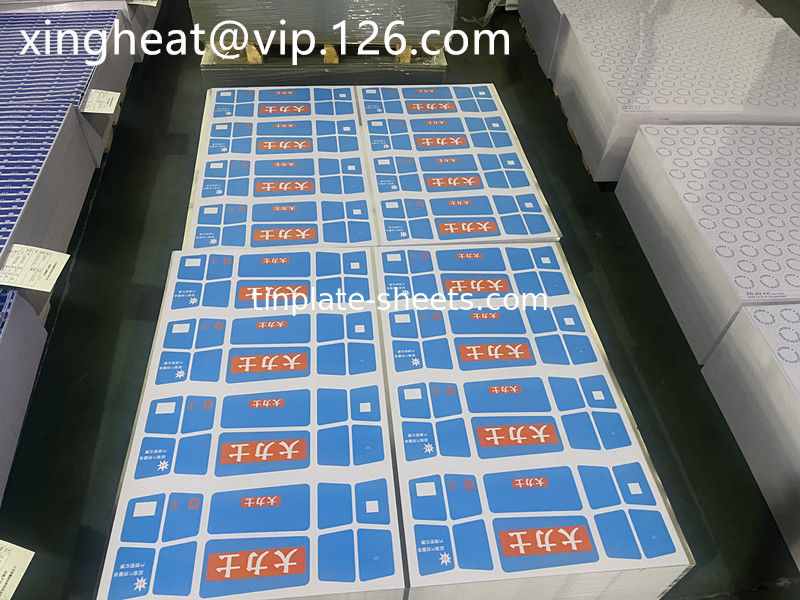 প্রস্থ 512mm-1100mm টিনপ্লেট শীট মুদ্রিত উচ্চ জারা প্রতিরোধের T3 T4
