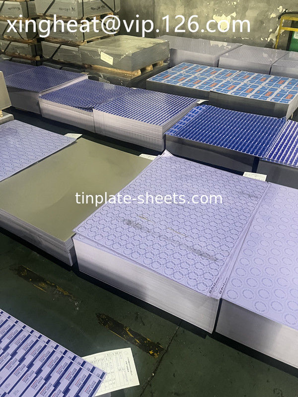 প্রস্থ 512mm-1100mm টিনপ্লেট শীট মুদ্রিত উচ্চ জারা প্রতিরোধের T2।5