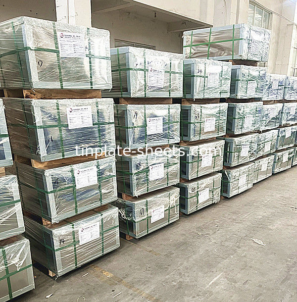 JIS G3303 এবং EN10202 ASTM624 রাসায়নিক ক্যান এবং খাদ্য ক্যানের জন্য স্ট্যান্ডার্ড টিনপ্লেট শীট