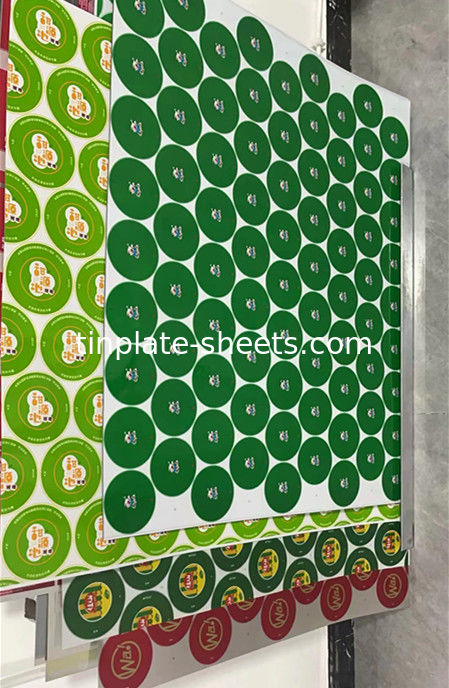 উচ্চ শক্তি T3 T4 T5 মুদ্রিত টিনপ্লেট ইস্পাত শীট 512mm-1100mm প্রস্থ 2.0/2.0