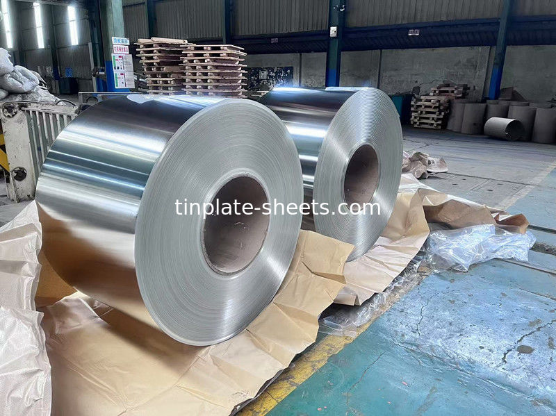 টিনপ্লেট কয়েল টিনপ্লেট শীট 0.15-0.49mm 600mm-986mm 4MT-8MT প্রতি কয়েল T2-T5 DR8-DR9 BA 1.1/1.1-5.6/5.6 উজ্জ্বল / পাথর / সিলভার / ম্যাট