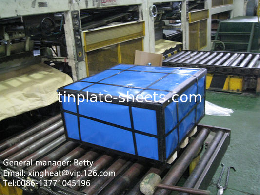 JIS G3303 EN10202 এবং ASTM624 স্ট্যান্ডার্ড টিনপ্লেট শীটগুলি রাসায়নিক এবং খাদ্য ক্যানগুলির জন্য মিল কাটতে