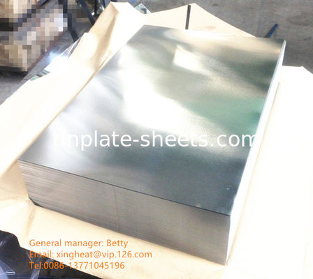 0.13-0.48mm বেধ বিভিন্ন অ্যাপ্লিকেশন জন্য উপযুক্ত টিন প্লেট শীট T3 T4